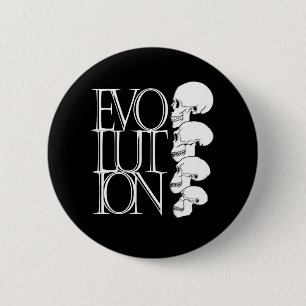 Evolution (Black) 6 Cm Round Badge