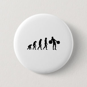 Evolution Bodybuilder Weightlifting Weight Weightl 6 Cm Round Badge