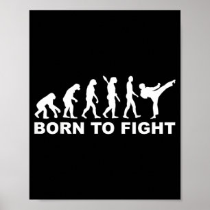 Evolution born to fight Karate Poster