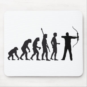 evolution bow and arrow mouse pad