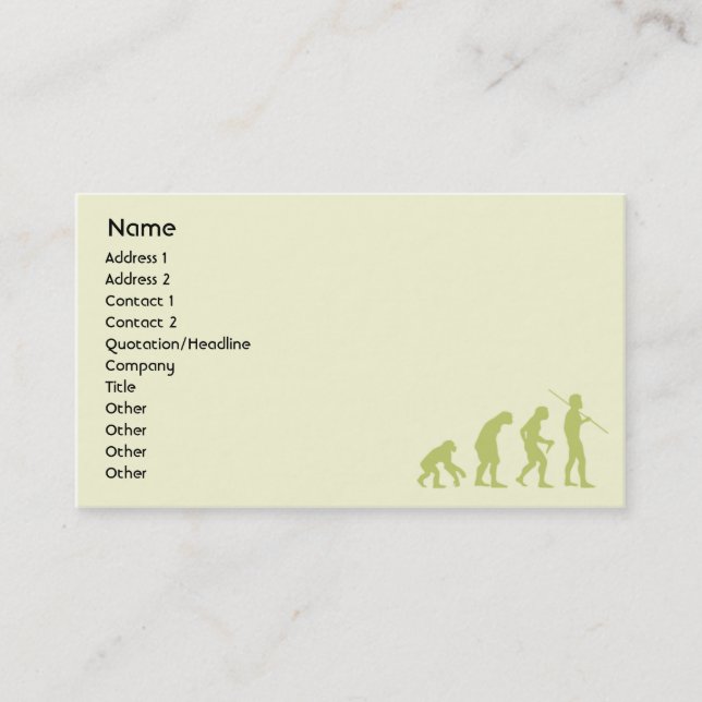 Evolution - Business Card (Front)