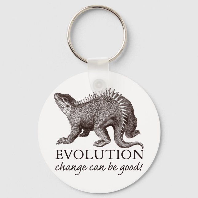 Evolution change can be good! key ring (Front)