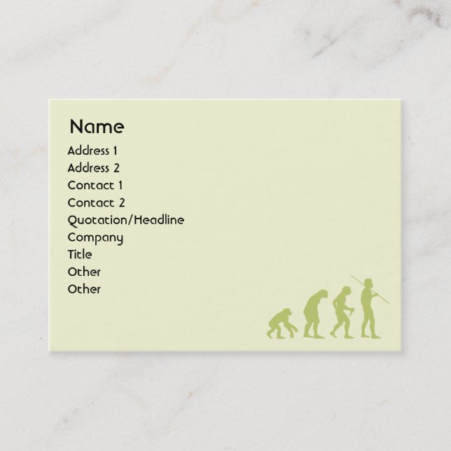 Evolution - Chubby Business Card (Front)