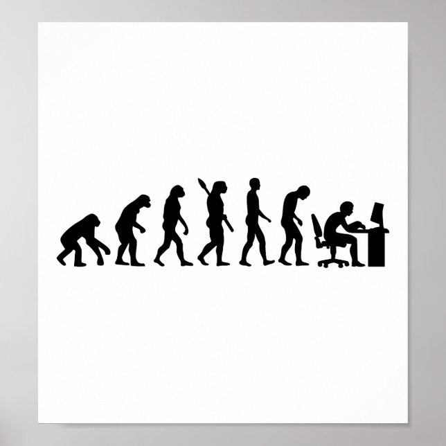 Evolution computer office poster (Front)