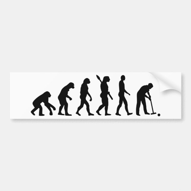 Evolution croquet bumper sticker (Front)