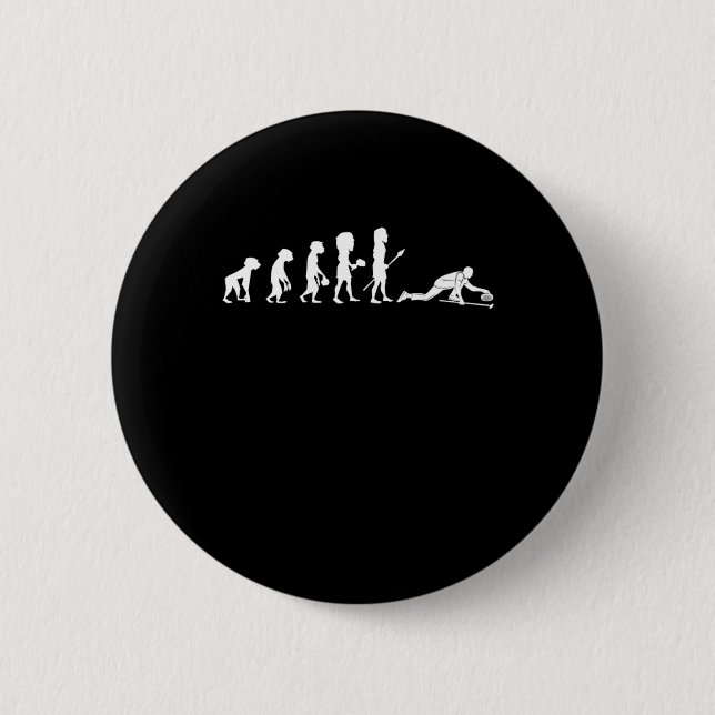 Evolution Curling Sheet Bowls Shuffleboard Gift 6 Cm Round Badge (Front)