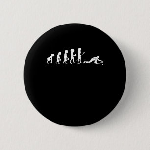 Evolution Curling Sheet Bowls Shuffleboard Gift 6 Cm Round Badge
