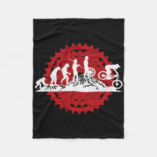 Evolution Downhill Mountain Bike Mtb Mountain Biki Fleece Blanket