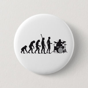 evolution drummer 6 cm round badge