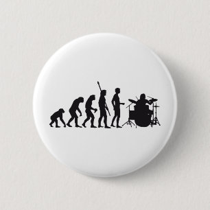 evolution drummer 6 cm round badge