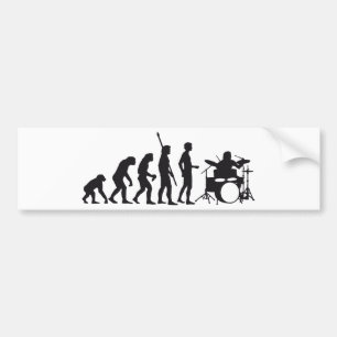 evolution drummer bumper sticker