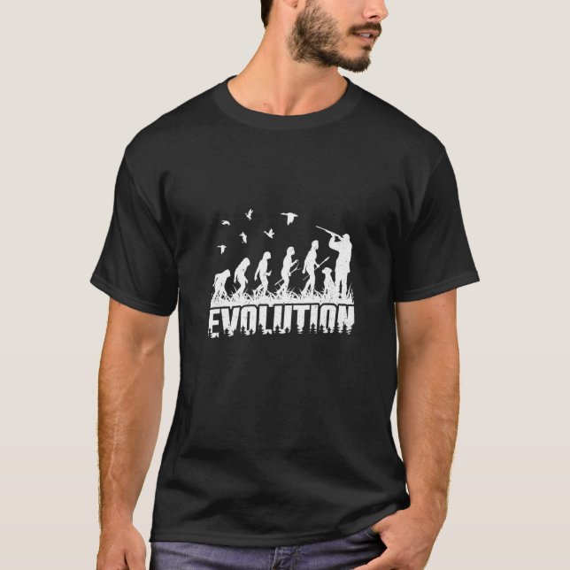 Evolution Duck Hunting Goose Hunter Waterfowl Hunt T-Shirt (Front)