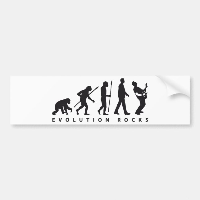 evolution e-guitar rock bumper sticker (Front)