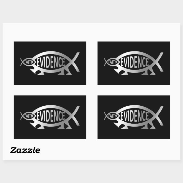 Evolution - Faith / Evidence Rectangular Sticker (Sheet)