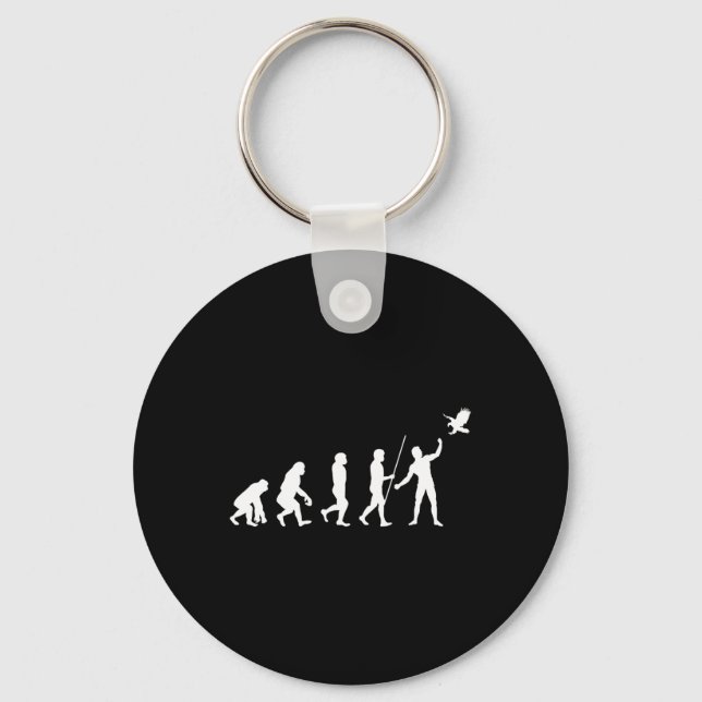 Evolution Falconer Falcon Falconry Falcons Hunting Key Ring (Front)