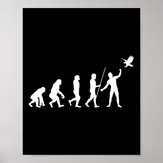 Evolution Falconer Falcon Falconry Falcons Hunting Poster (Front)