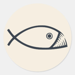 Evolution Fish Classic Round Sticker