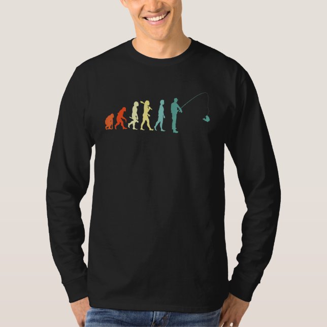 Evolution Fishing Fish Fishing T-Shirt (Front)