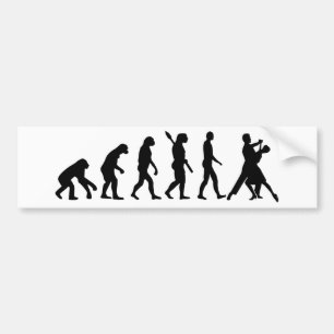 Evolution foxtrot dancing bumper sticker