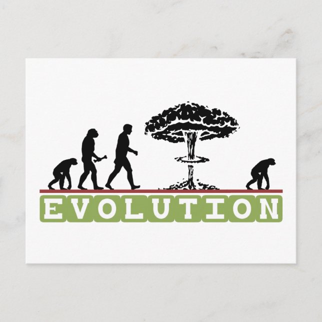Evolution Funny Evolve Postcard (Front)