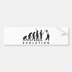 evolution golf bumper sticker