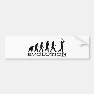 Evolution - Golf - Man Bumper Sticker