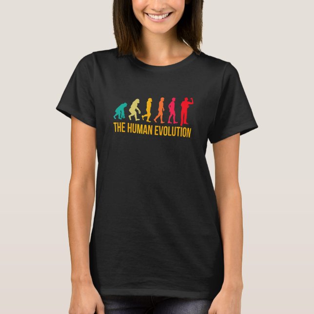 Evolution Graphic Dart Player Darts Dartboard Bull T-Shirt (Front)