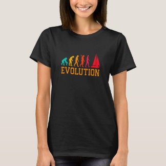 Evolution Graphic Sailboat Captain Sailing Sea Boa T-Shirt