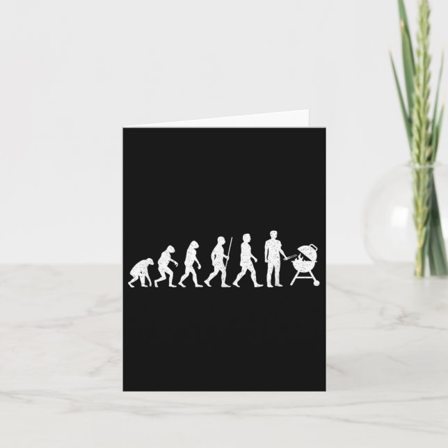 Evolution Grilling Funny Bbq Grill Barbecue  Card (Front)