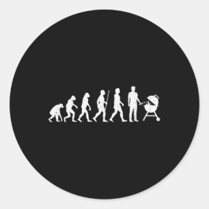 Evolution Grilling Funny Bbq Grill Barbecue  Classic Round Sticker