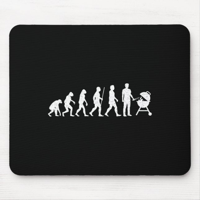 Evolution Grilling Funny Bbq Grill Rbecue  Mouse Pad (Front)