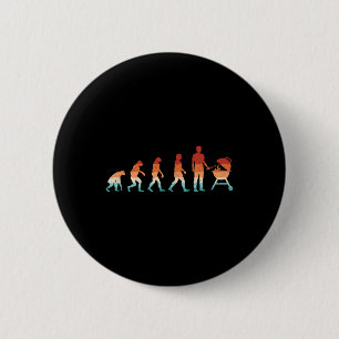 Evolution Grilling Funny Bbq Retro Grill Barbecue  6 Cm Round Badge