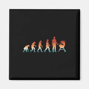 Evolution Grilling Funny Bbq Retro Grill Barbecue Magnet