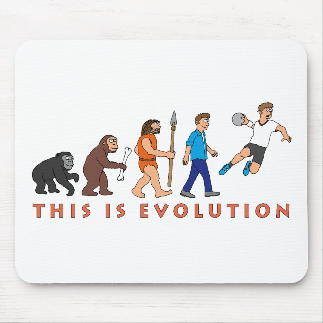 Evolution Handball Comic Style Mouse Pad (Front)