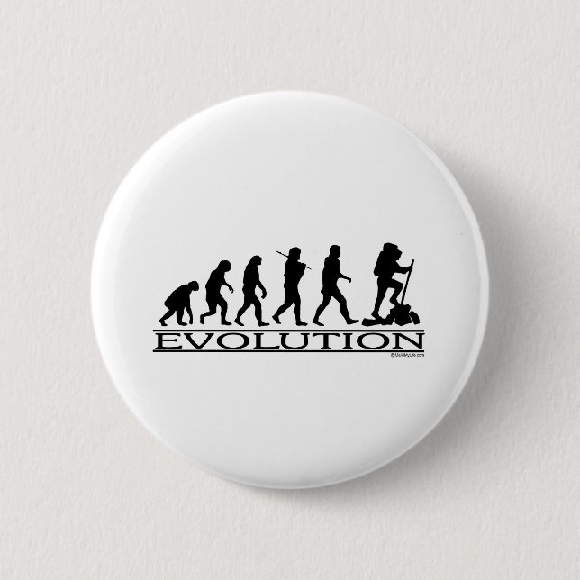 Evolution - Hiking 6 Cm Round Badge (Front)