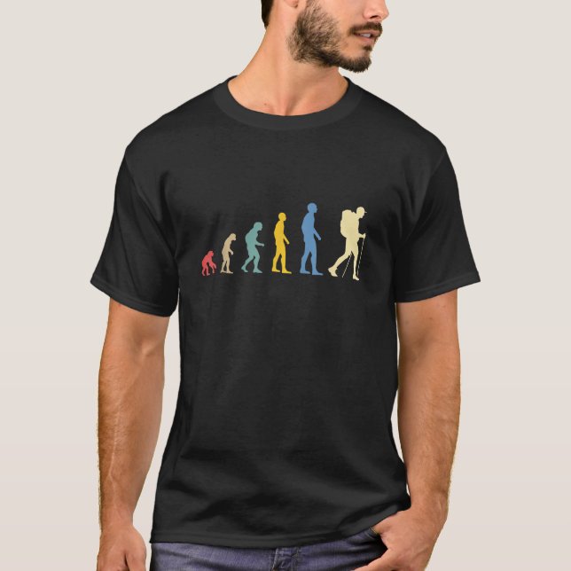 Evolution Hiking Men Humour Hiking Funny Gift Idea T-Shirt (Front)