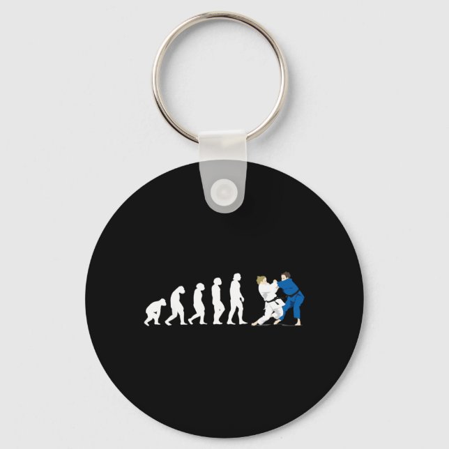 Evolution Judo Judoka Taekwondo Karate Aikido Key Ring (Front)