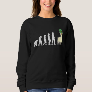 Evolution Llama Alpaca St  Patricks Day Sweatshirt