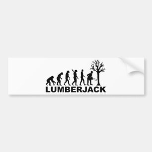 Evolution lumberjack bumper sticker