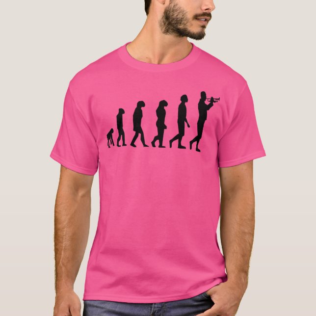 Evolution Marching Band Trumpet T Shirt Funny Musi (Front)