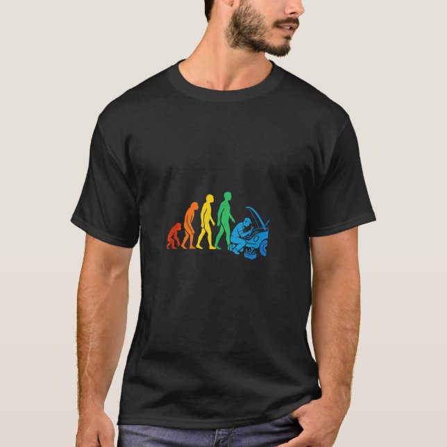 Evolution Mechanic Auto Repair Funny Humour Tank T (Front)