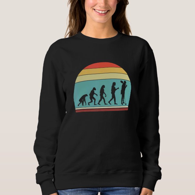 Evolution Metal Detector Christmas Vintage Humour Sweatshirt (Front)