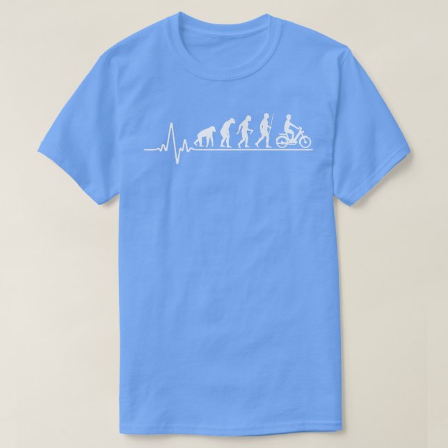 Evolution Moped Driver Heartbeat Moped Steyr Moped T-Shirt (Design Front)