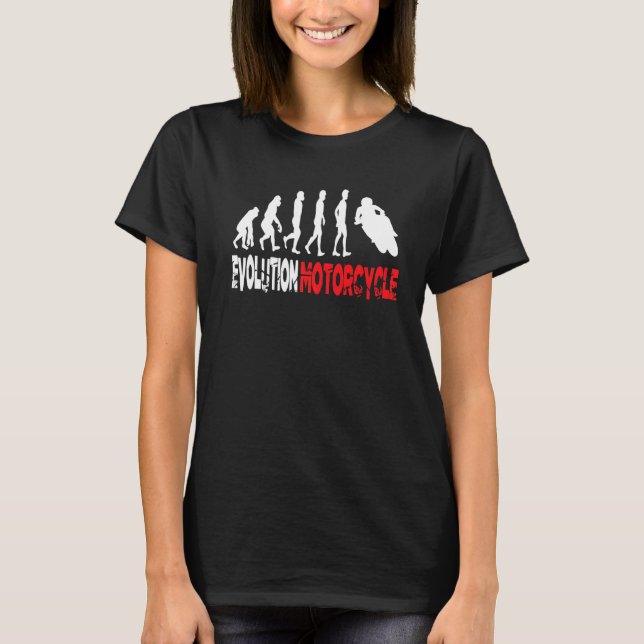 Evolution Motorcycle  Emotorcycle Ebike Motorcycli T-Shirt (Front)