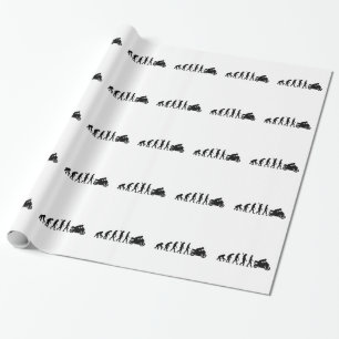 Evolution motorcycle wrapping paper