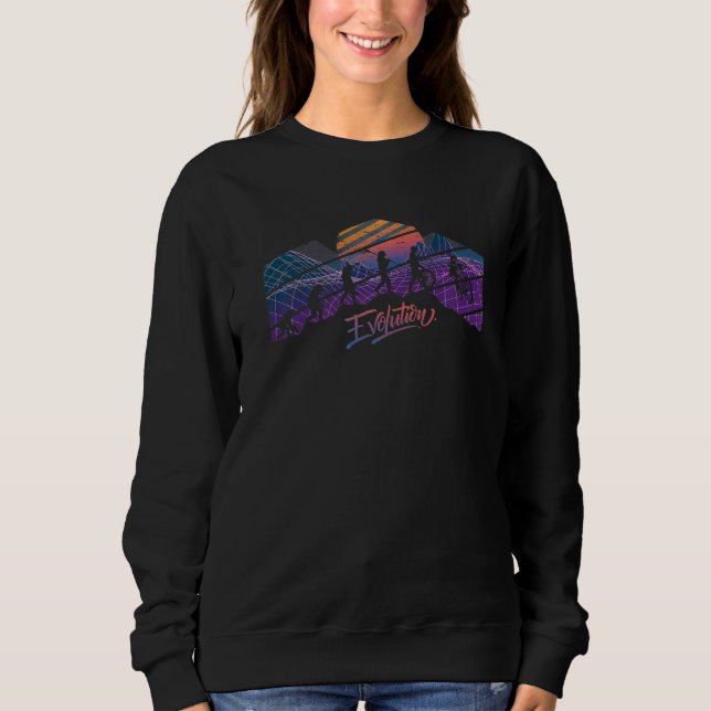 Evolution Mountain Bike Mtb Nature Mountains  4 Sweatshirt (Front)