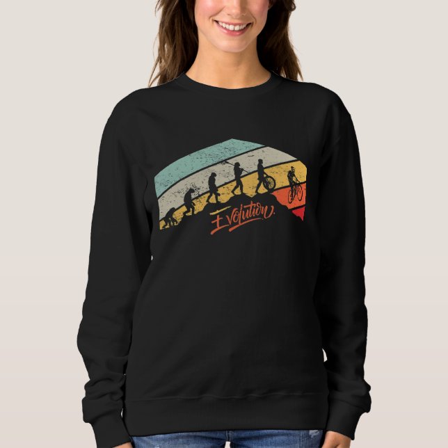 Evolution Mountain Bike Mtb Nature Mountains 4 Sweatshirt (Front)