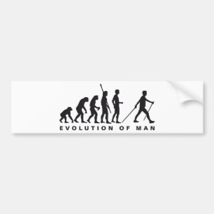 evolution nordic walking bumper sticker
