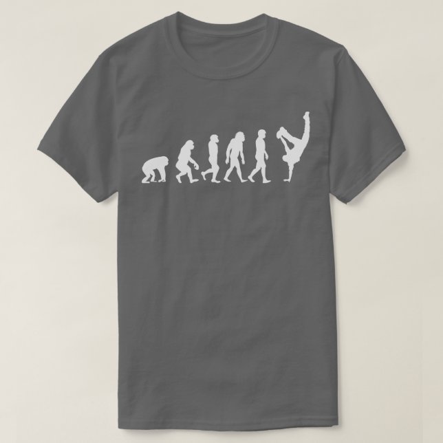 Evolution of a breakdancer Funny Dancing gift T-Shirt (Design Front)