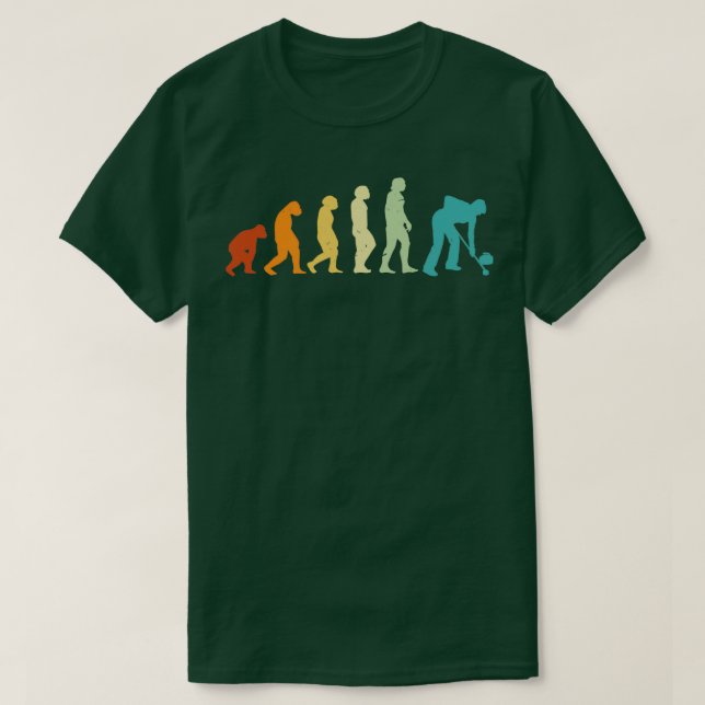 Evolution of a Curling Player T-Shirt (Design Front)